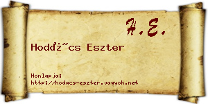 Hodács Eszter névjegykártya