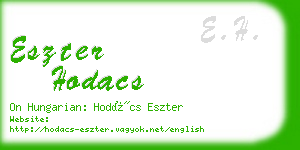 eszter hodacs business card
